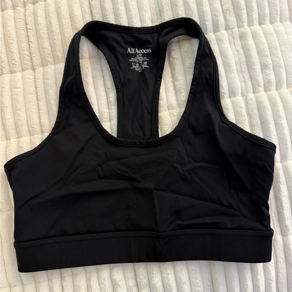 All Access Jet Black Sports Bra